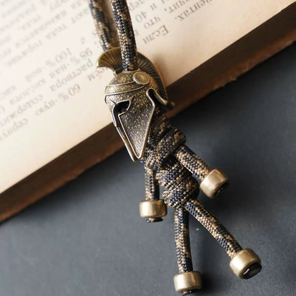 Unleash Your Warrior Spirit: Handcrafted Woven Spartan Helmet Charm Keychain for Bags, Backpacks & Gear