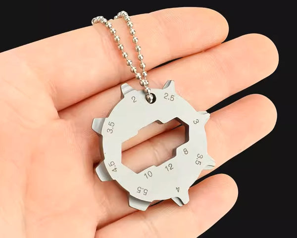 Stainless Hex Multi-Tool Keychain – Hex, Flat & Phillips All-in-One Gadget