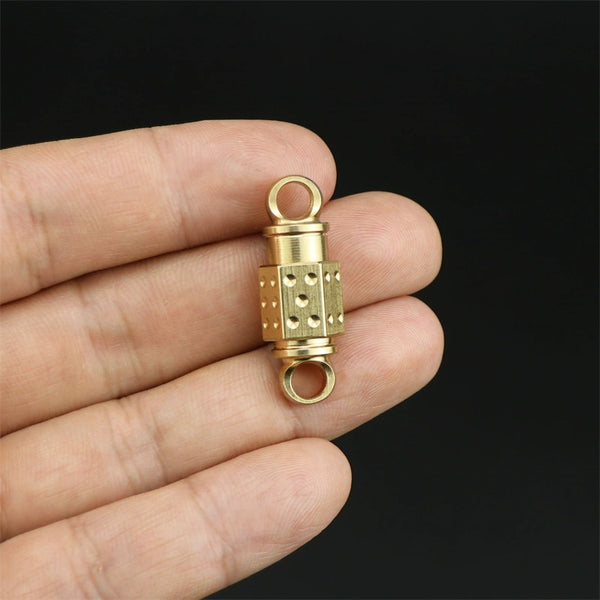 Brass Quick-Release Keychain: Mini Swivel Camping Connector Clip