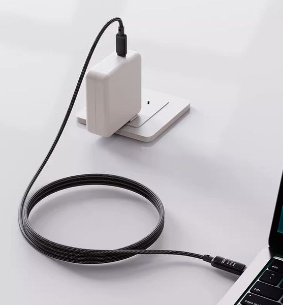 240W Ultra-Fast Type-C Cable with Smart LED Display – Lightning Speed Charging Beast!