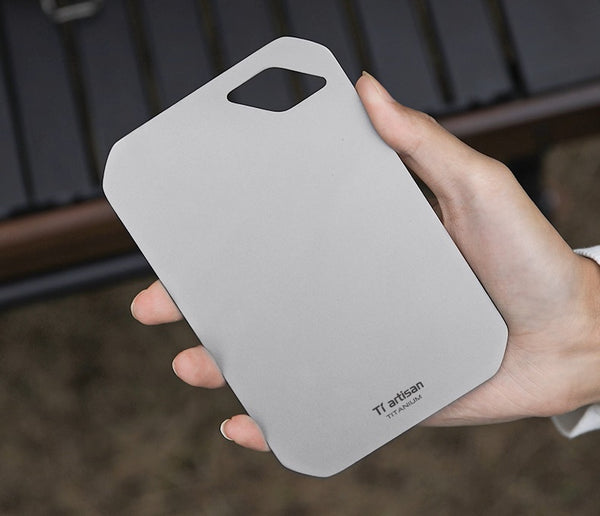 Pure Titanium Mini Board: Antibac Dual-Side Camp Chop