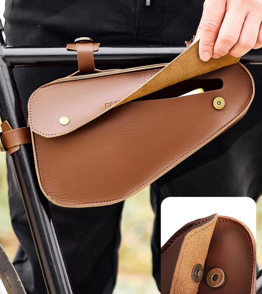 Vintage Retro Triangle Top Tube Bag for Mountain & Road Bike