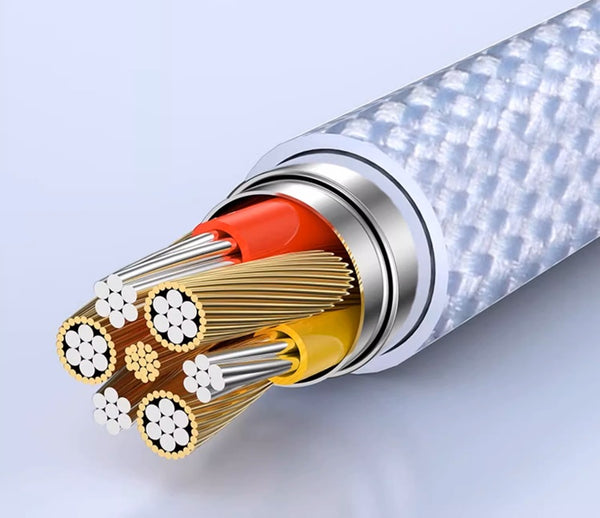 5-in-1 100W Fast-Charge Cable: Smart Chip, Rust-Proof Alloy Plug