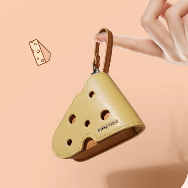 Cute Cheese Keychain Pouch