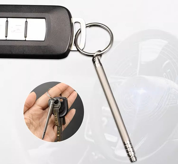 Titanium Telescopic Toothpick: Waterproof Keychain Fruit Pick