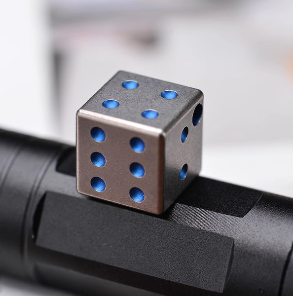 Solid Titanium Dice: Cool EDC Toy for Drinks & Games