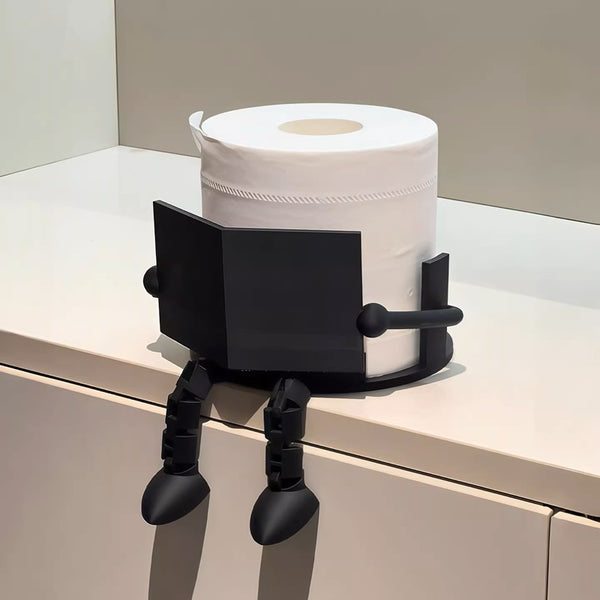 Creative Toilet Paper Holder: No-Drill Tissue Box & Storage Rack