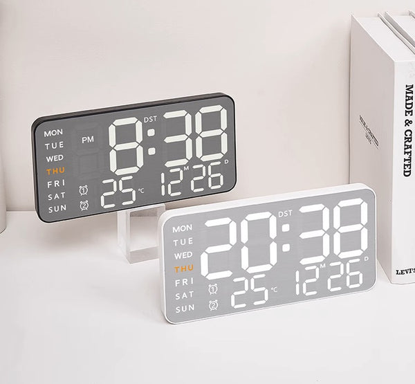 Brushed Metal LED Glow Clock – Minimalist Magic That Wakes Your Room