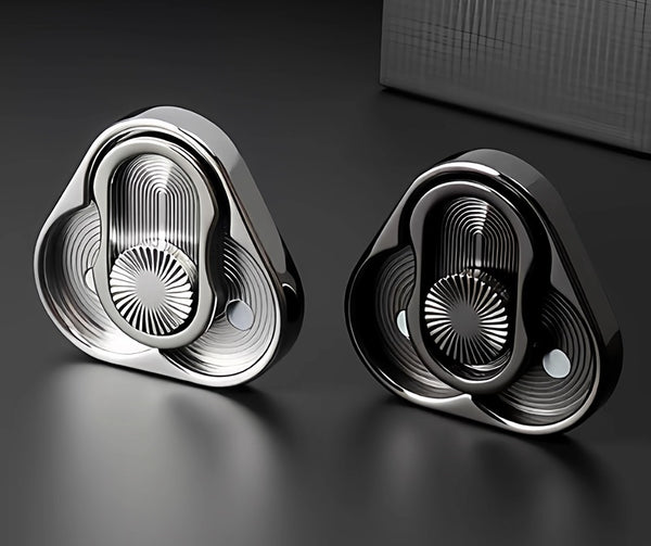 Triple-Ring EDC Metal Slider: Fidget Spin, Triangle Stress Reliever