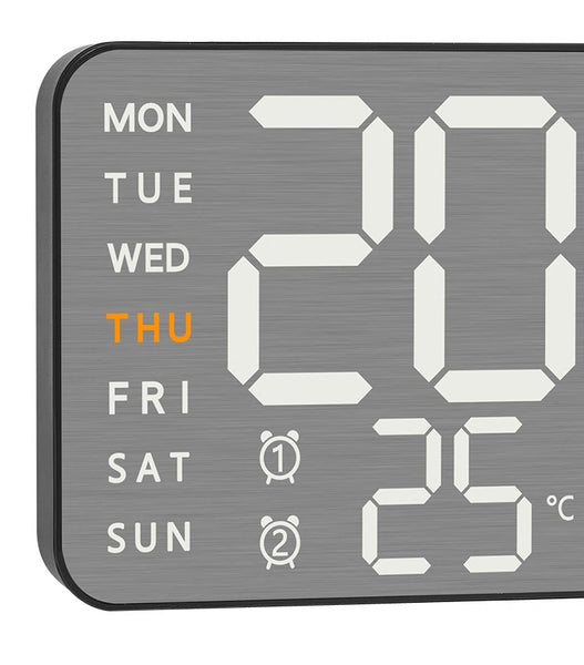 Brushed Metal LED Glow Clock – Minimalist Magic That Wakes Your Room