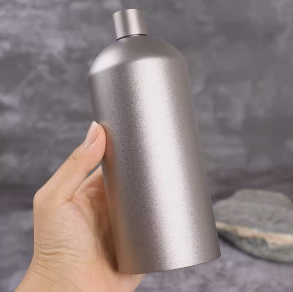 Pure Titanium Hip Flask Portable Large-Capacity Camping Liquor Bottle
