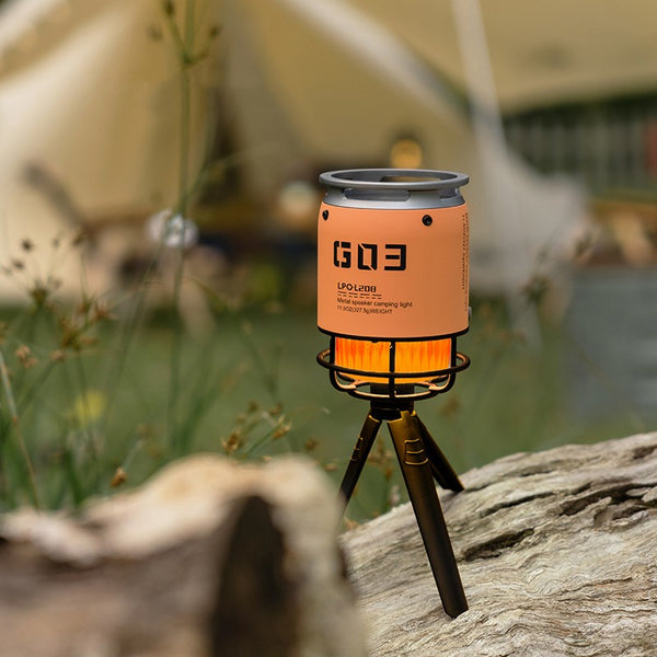 Outdoor Wireless Portable Ambient Bluetooth Speaker With Camping Light