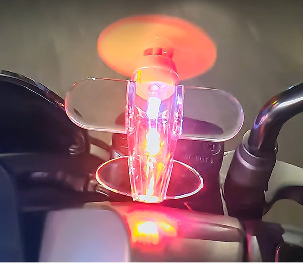 Wind-Powered LED Airplane Lights: Fun Breeze Glow for Cars, Bikes & Motos