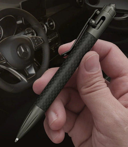 Carbon Fiber Tactical Bolt-Action Pen: High-Tech Tungsten Self-Defense Business Writer