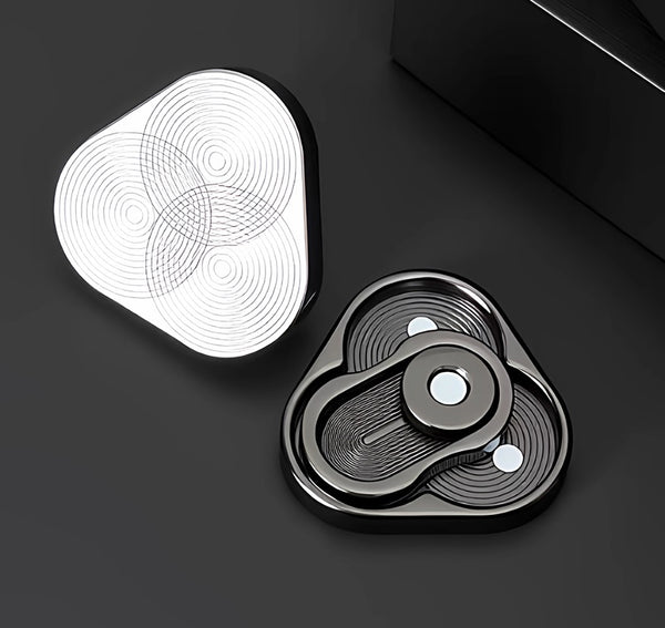 Triple-Ring EDC Metal Slider: Fidget Spin, Triangle Stress Reliever