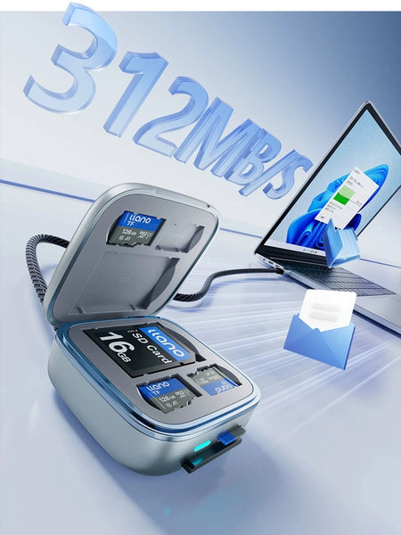 Ultra-Fast Mini Pocket Card Reader Box: All-in-One SD & TF Storage Solution