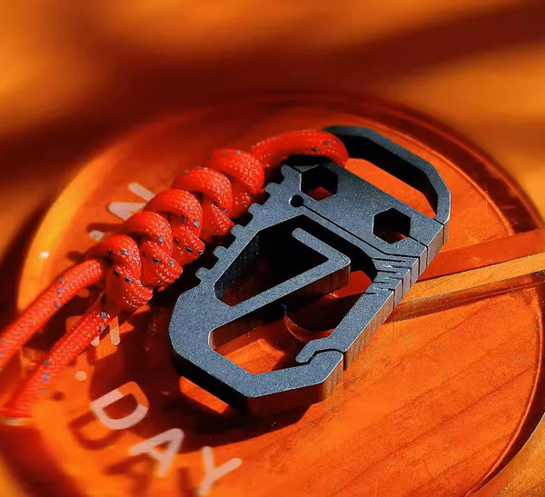 TC4 Titanium Push-Action Keychain: Heavy-Duty EDC Multi-Tool
