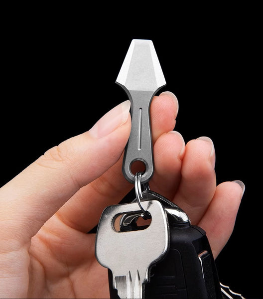 Titanium Keychain: Multi-Tool Opener, Screwdriver, EDC Pry Bar