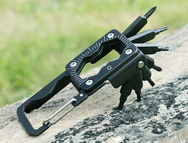 Portable Foldable Keychain Multi-Tool Screwdriver Kit for Bike Repair