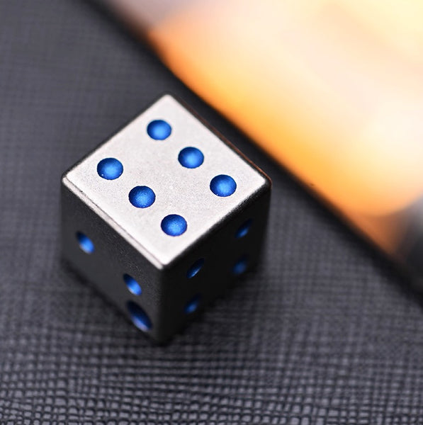 Solid Titanium Dice: Cool EDC Toy for Drinks & Games
