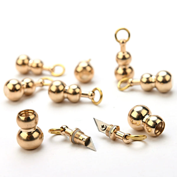Creative Brass Gourd Keychain: Sharp EDC Opener Charm