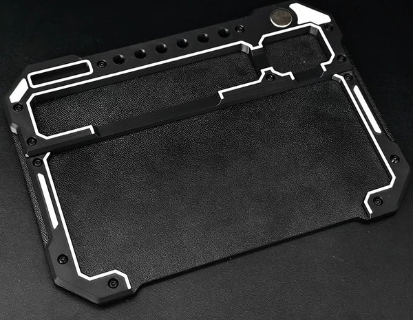 Tactical EDC Work Tray: Rigid Compartment Stackable Desktop Maintenance & Tool Organizer