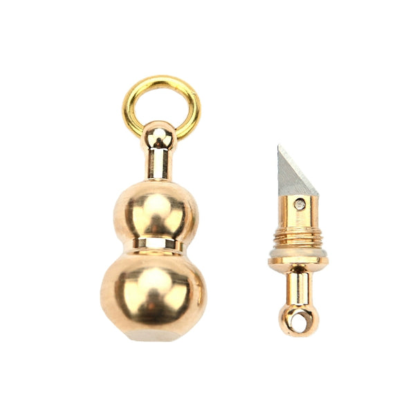 Creative Brass Gourd Keychain: Sharp EDC Opener Charm