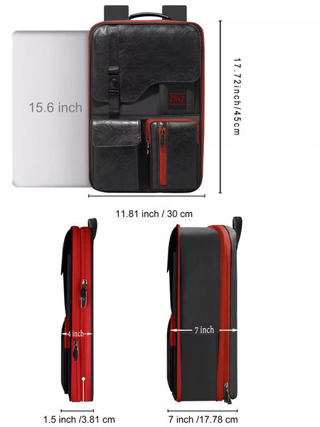 Ultra Slim Expandable 15.6" Laptop Backpack – Unisex Travel School Bag