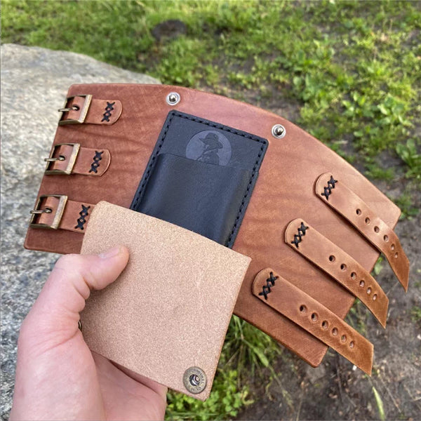 Adjustable Leather Arm Sleeve Wallet