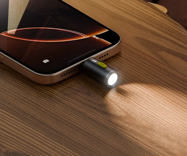 Mini USB Phone Flashlight Keychain - Portable Strong Light for Travel & Camping