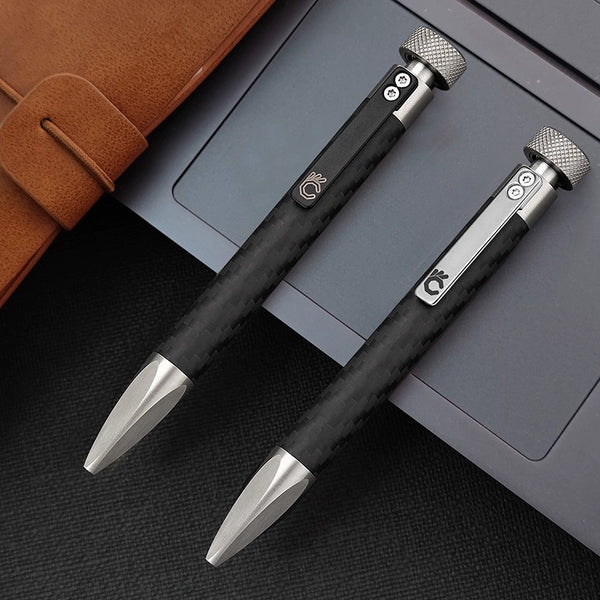 Carbon Fiber EDC Tactical Pen: Heavy-Duty Spinner & Writer