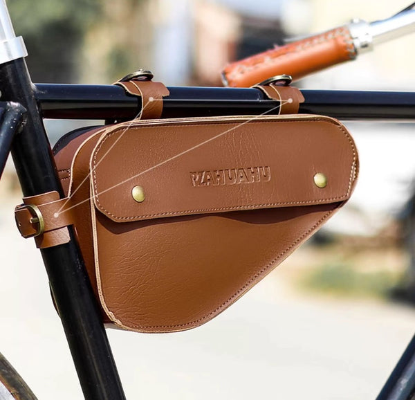 Vintage Retro Triangle Top Tube Bag for Mountain & Road Bike