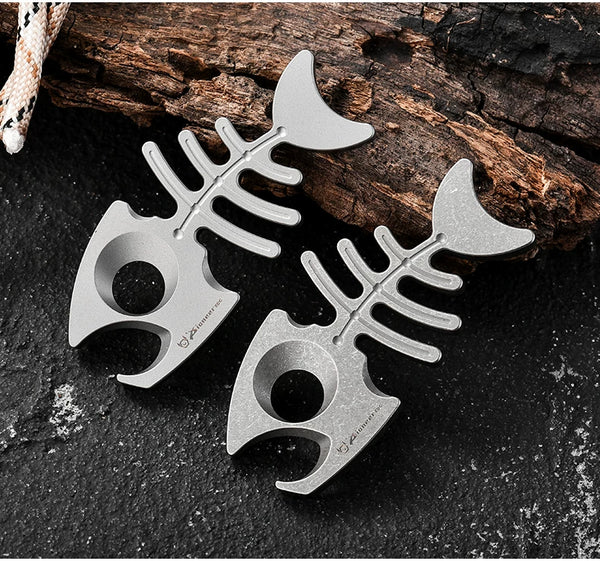 Titanium Piranha EDC Bottle Opener Keychain - Trendy Stress Relief Pendant Gift