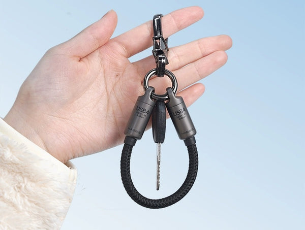 240W USB4 Keychain Cable: 80Gbps Type-C Power Boost