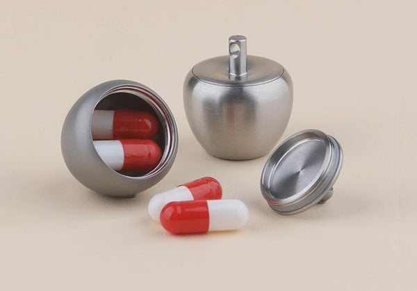 Pure Titanium Portable Pill Case: Sealed Keychain Medicine Holder