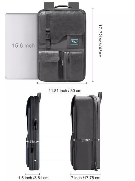 Ultra Slim Expandable 15.6" Laptop Backpack – Unisex Travel School Bag
