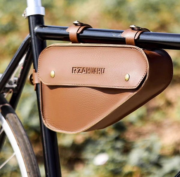 Vintage Retro Triangle Top Tube Bag for Mountain & Road Bike