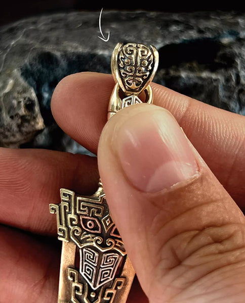 Retro Bronze Sword Pendant: Silver Necklace & Car Key Charm
