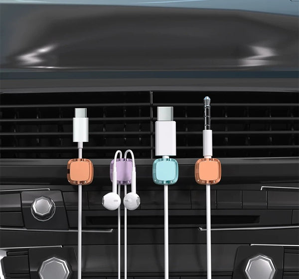 Luminous Magnetic Cable Organizer – Bedside Phone Charging Cord Holder Clip