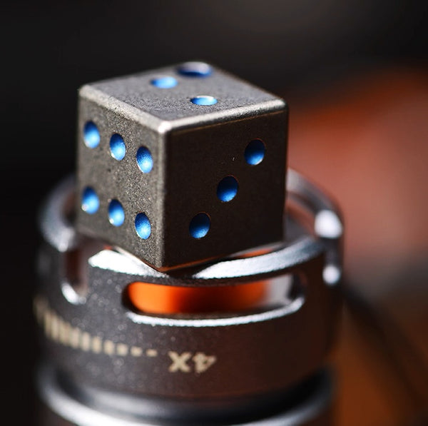 Solid Titanium Dice: Cool EDC Toy for Drinks & Games