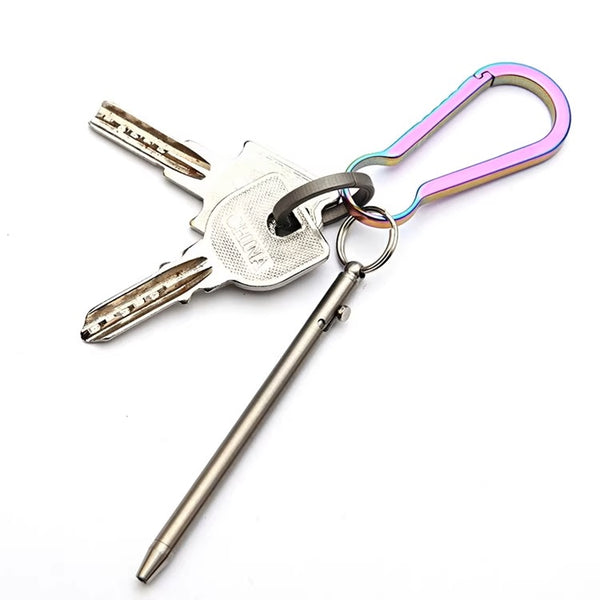 Titanium EDC Mini Pen: Sleek Keychain Ballpoint for On-the-Go Signing