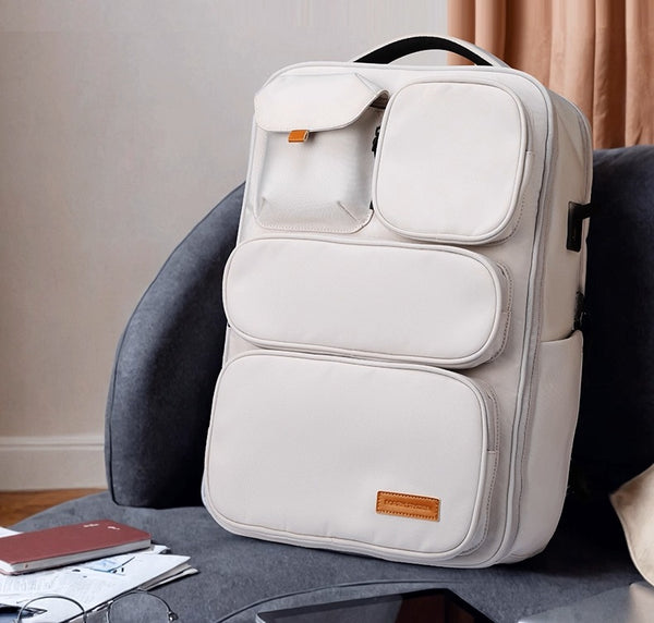 Large Capacity Travel Backpack: Stylish Laptop & College Bookbag