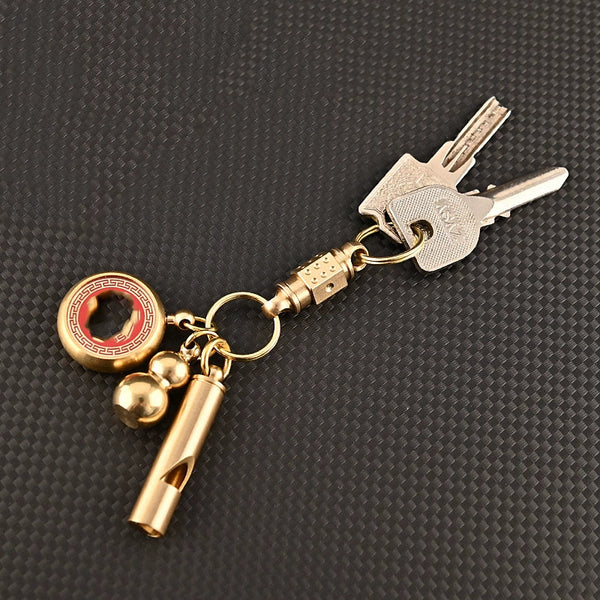 Brass Quick-Release Keychain: Mini Swivel Camping Connector Clip