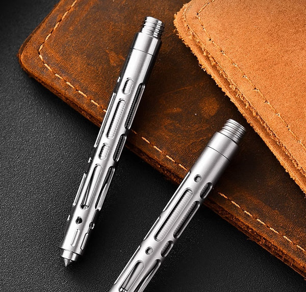 Mini Titanium Tactical Pen: Tungsten Window-Breaker Defense Tool