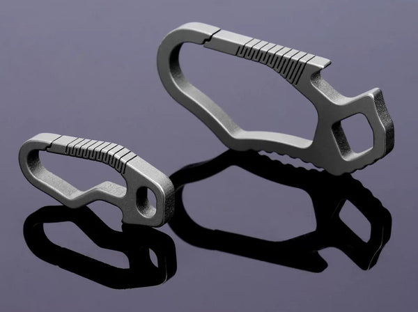 Pure Titanium Quick-Release Keychain Hook with Bottle Opener – EDC Waist Clip