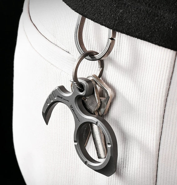 Titanium Alloy Multi-Functional EDC Fidget Ring - Bottle Opener & Stress Relief Toy