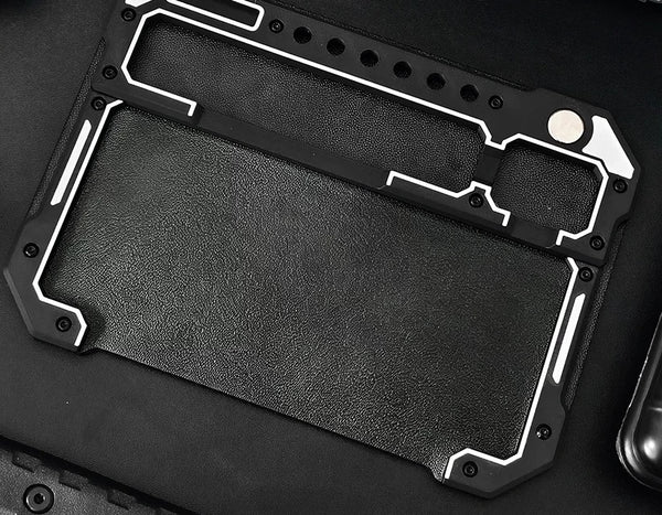 Tactical EDC Work Tray: Rigid Compartment Stackable Desktop Maintenance & Tool Organizer