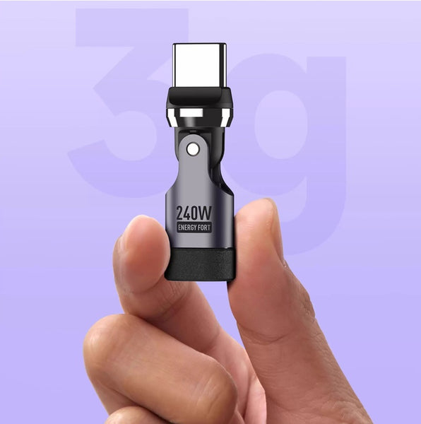 240W PD3.1 Dual Type-C 540° Rotating Connector