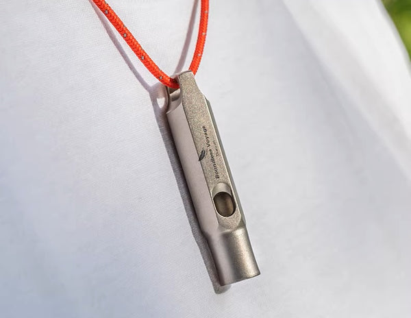Pure Titanium Survival Whistle – Ultra-Loud Lifesaver!
