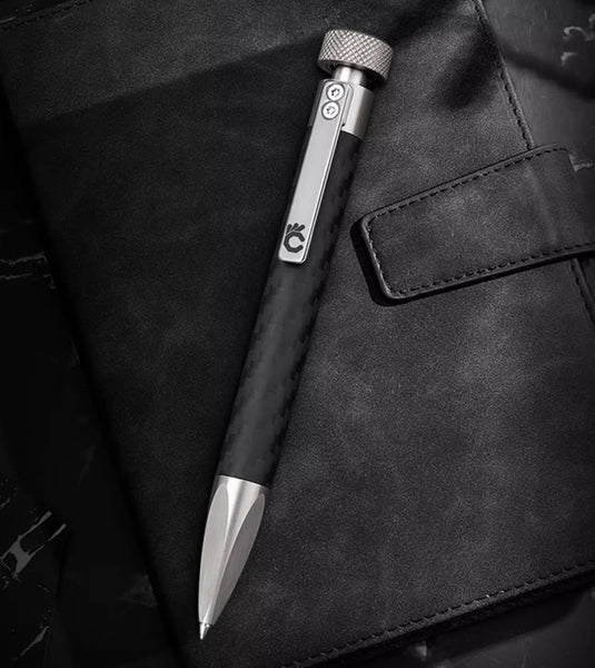 Carbon Fiber EDC Tactical Pen: Heavy-Duty Spinner & Writer